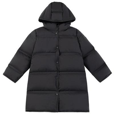 哈齿中长款黑色加厚羽绒服