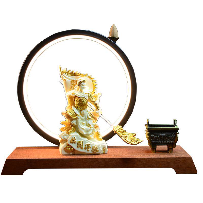 禅意开业乔迁招财关羽摆件倒流香