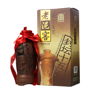 老泥窖酒白酒52度封坛十五年纯粮食酒特香型500ml/瓶吉林特产礼盒