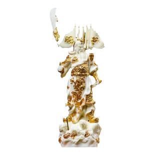 关公关二爷客厅办公室装饰品闭眼九龙五旗关公像开业送礼招财摆件