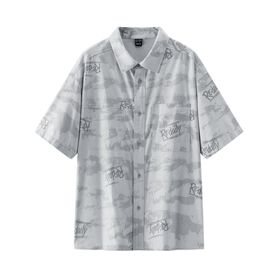 森马凉感天丝森柔牛仔短袖衬衫男