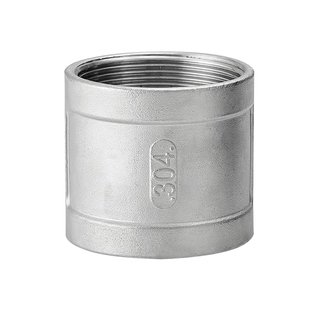 304不锈钢内丝管箍接头精铸内螺纹内丝直接管件水管配件4分6分1寸