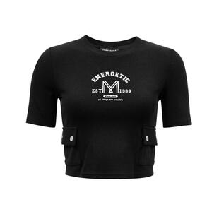 vq区绫致Vero ModaT恤女秋冬圆领短款字母印花短袖修身显瘦百搭