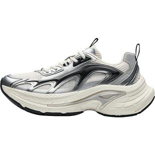 安踏扶摇LT丨厚底增高银色老爹鞋男冬季透气复古潮流休闲鞋运动鞋