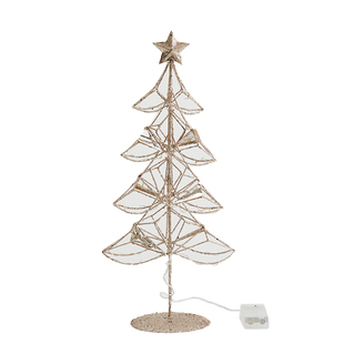 泓瀚 带灯铁艺鹿装饰摆件圣诞树塔桌面摆件酒店商场橱窗陈列道具