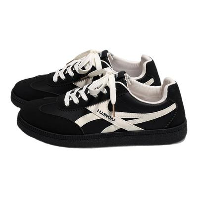 环球ins简约百搭黑色德训鞋男款