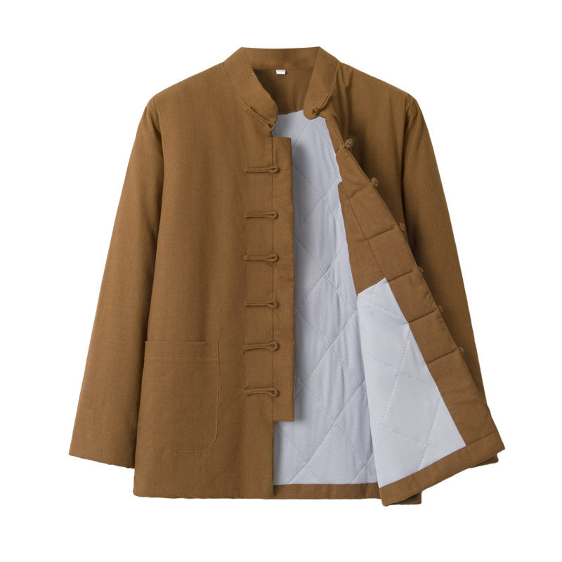 秋冬中式盘扣薄款棉服男保暖外套