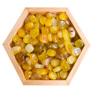 优化黄玛瑙原石南京雨花石鹅卵石造景石头供曼扎七宝石黄玛瑙碎石