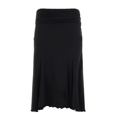 WEEKEEP 纯色简约基础不对称针织半身裙百搭低腰修身显瘦鱼尾中裙