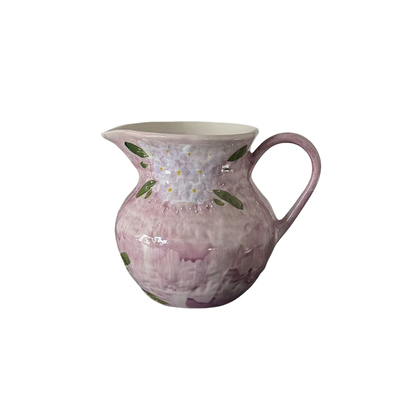 莫奈花园浅粉浮雕绣球提壶花瓶