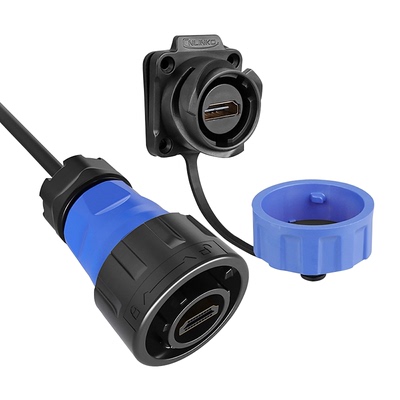 凌科HDMI高清接口线航空插头IP68