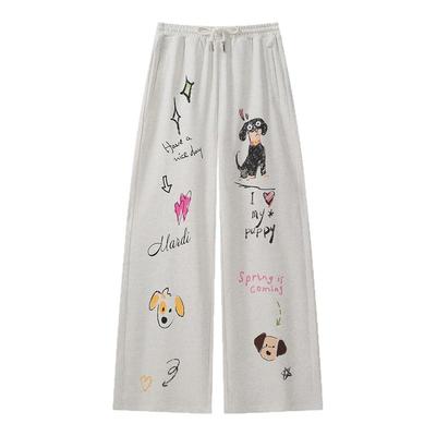 MARDI美式卡通宽松束脚休闲裤