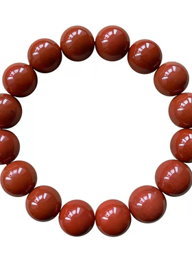天然樱桃红南红玛瑙单圈手链水晶