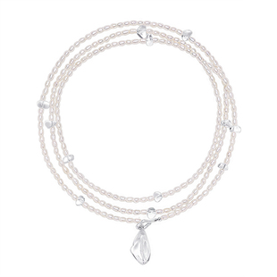 硬糖原创首饰梦旅店露珠天然水晶米粒珍珠项链多层长款多用项链