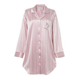 野兽派野桃女士22姆米真丝衬衫裙睡衣家居服