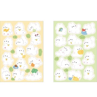 白的狗BadDog原创可爱手账咕卡咕盘手机贴纸装饰不干胶DIY水杯