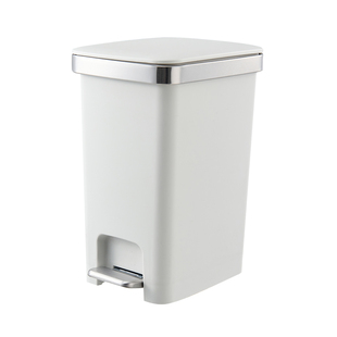 脚踩手按双开盖垃圾桶卫生间厕所大容量静音缓降带盖厨房厨余桶