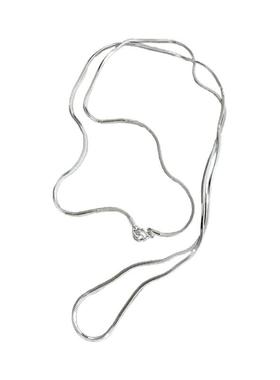 长款项链白银色蛇骨链女