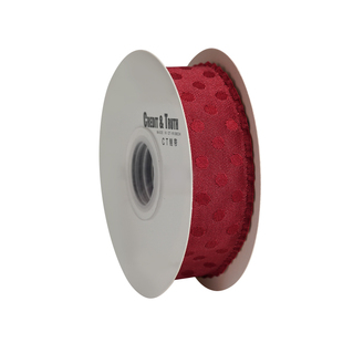 2.5厘米反织波点裙边带提花织带花纹简约丝带发饰材料装饰礼品