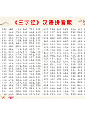 三字经弟子规千字文古典海报文化