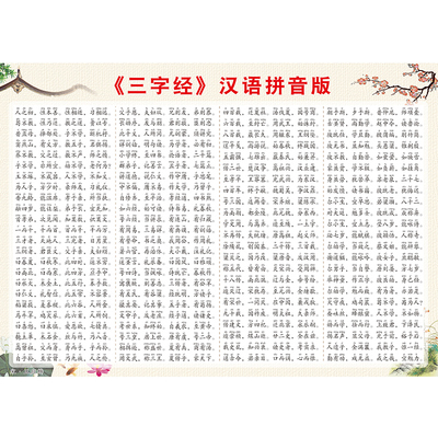 三字经弟子规千字文古典海报文化