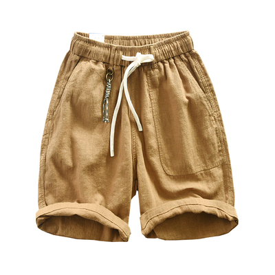 短裤棉麻苎麻透气工装裤直筒百搭