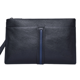 皮尔卡丹信封包男士时尚牛皮商务手拿包大容量休闲男包潮真皮手包