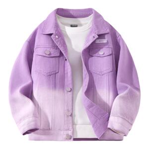 棉致女童牛仔外套春秋2025新款时髦纯棉女大童夹克春季儿童上衣女