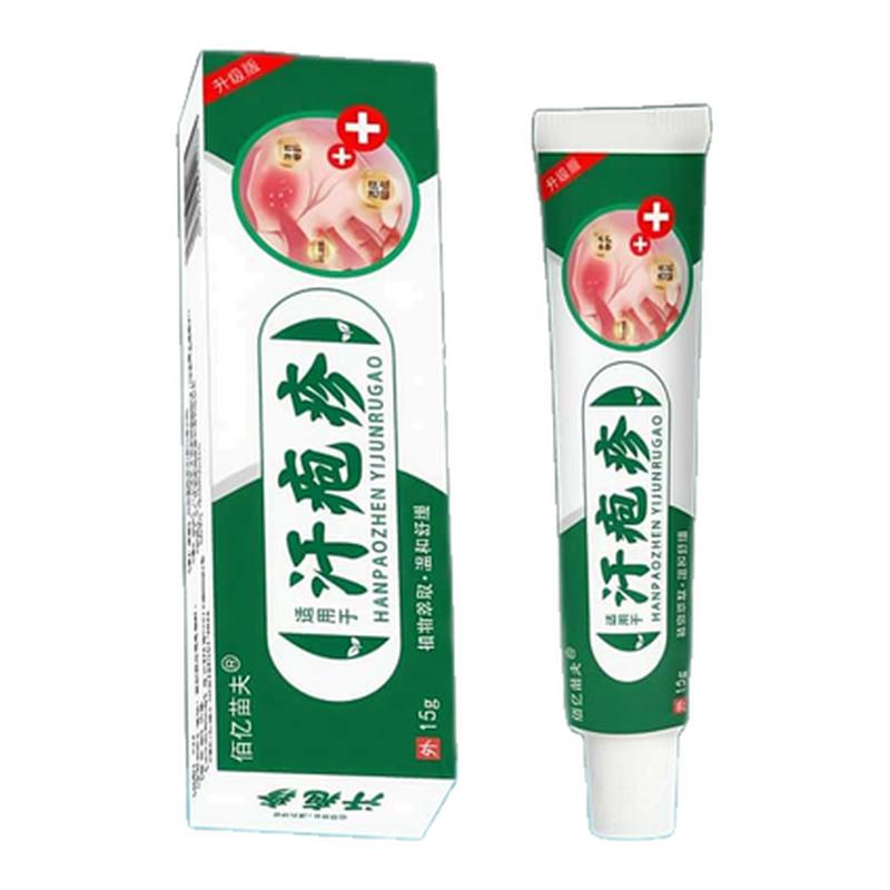 手上起小水泡汗状疹止疱汉状真感专菌手气非疹痒脱皮染湿用软膏药