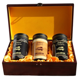 印尼原装进口kopi luwak猫屎咖啡豆罐装非圈养麝香猫咖啡粉礼盒装