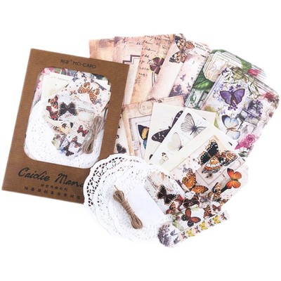 手帐复古文艺信纸手账拼贴素材纸