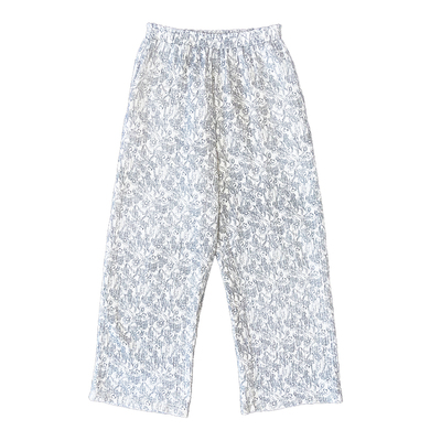 中腰简约三层面纱休闲裤