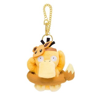 日本宝可梦神奇宝贝正版泳圈可达鸭公仔玩偶毛绒包包挂件小挂饰