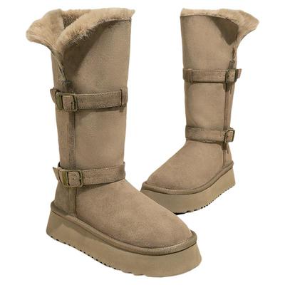 snowelf长筒加绒雪地靴女