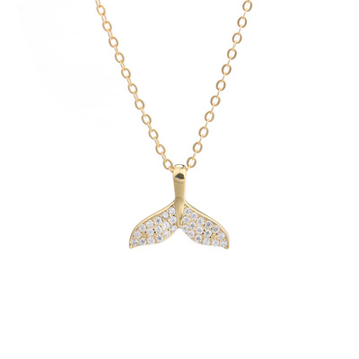 美人鱼尾温柔风钻石锁骨链新品