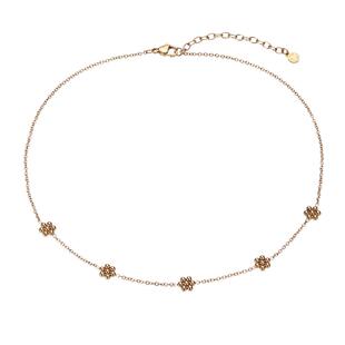 3 for evigt镀18K金气泡系列气泡小花项链北欧简约百搭女式现货