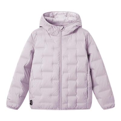 波司登新款女童外套新款连帽亲子同款轻薄儿童羽绒服男童