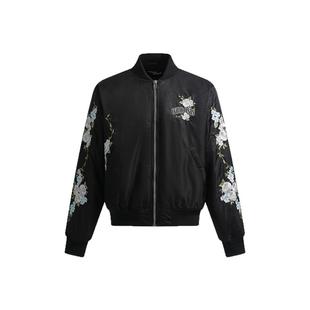 WHOOSIS（不知其名）花卉刺绣夹棉MA1飞行员夹克外套秋冬男女情侣