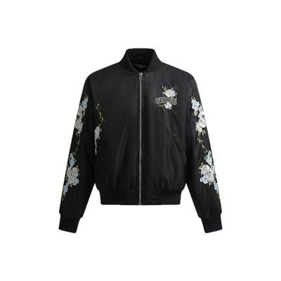 WHOOSIS（不知其名）花卉刺绣夹棉MA1飞行员夹克外套秋冬男女情侣