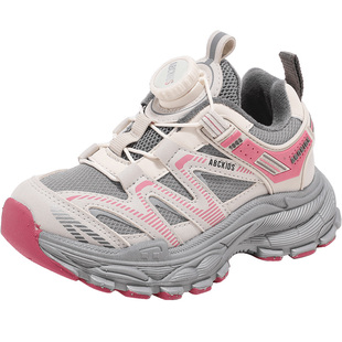 abckids女童运动鞋2025冬季新款加绒儿童软底老爹鞋男童登山鞋子