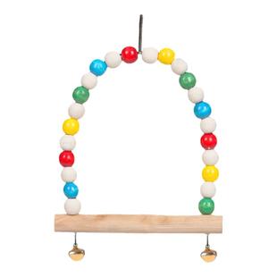 鹦鹉用品玩具秋千云梯吊环虎皮啃咬磨牙磨爪棒站杆鸟笼配件爬梯