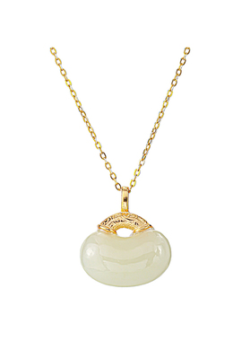 天然和田玉豆包吊坠女款