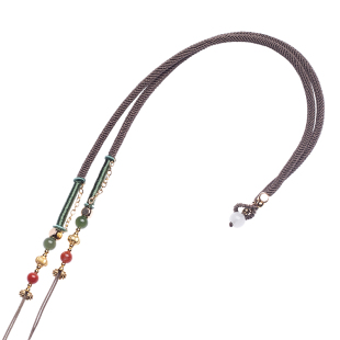 天珠横穿挂绳项链挂绳手工编绳蜜蜡藏式编绳挂件吊坠绳子编织绳女