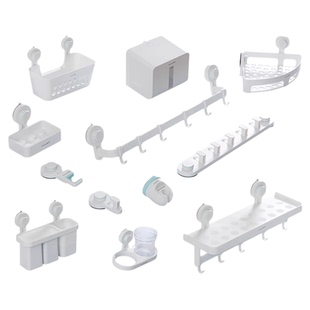 茶花卫生间置物架壁挂收纳三角架免打孔墙上家用毛巾洗漱台收纳架