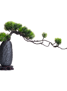 绢花客厅/茶桌松树花卉+花瓶