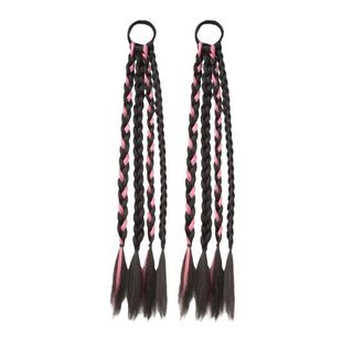 假发辫子女马尾甜酷挑染编发麻花长辫双马尾脏辫彩色辣妹拳击辫子