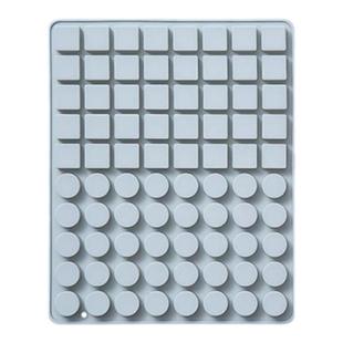 80连圆形方块形硅胶制冰格冰块巧克力模火漆蜡粒红糖姜糖烘焙模具