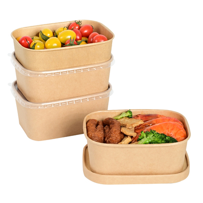 一次性方形牛皮纸饭盒