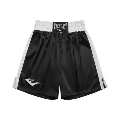 于适同款美国EVERLAST拳击黑白撞色高腰拳击裤跑步运动健身五分裤