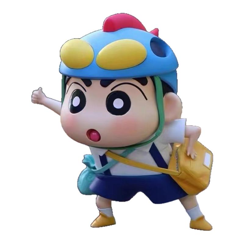 蜡笔小新手办点赞比耶遇见小新潮玩可爱动漫公仔模型车载摆件礼物